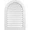 Ekena Millwork Round Top Surface Mount PVC Gable Vent: Functional, w/ 3-1/2"W x 1"P Standard Frame, 28"W x 40"H GVPRT28X4001SF - alternate 1